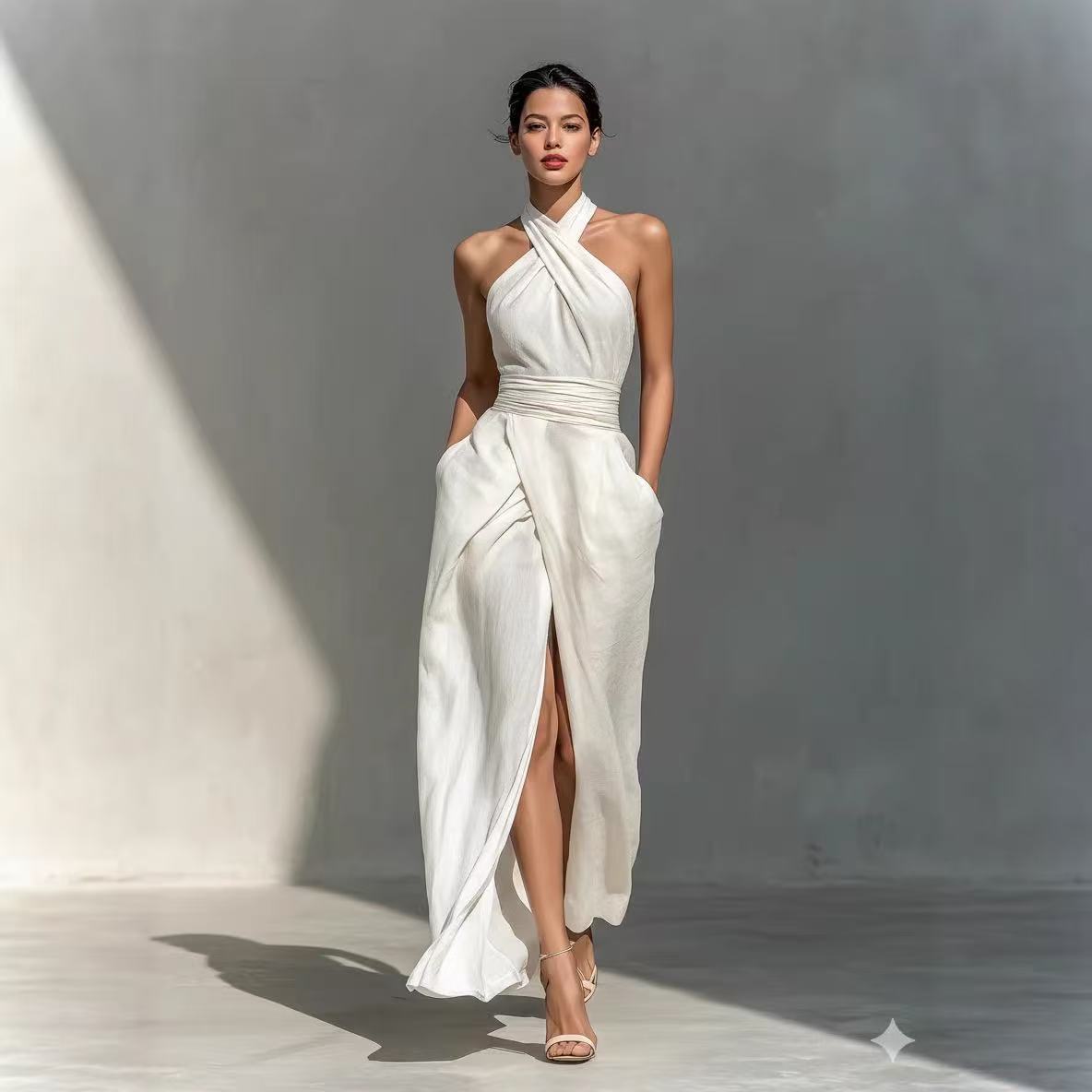 Элегантное однотонное длинное  – обзор и цена Ethnic Fashion Design